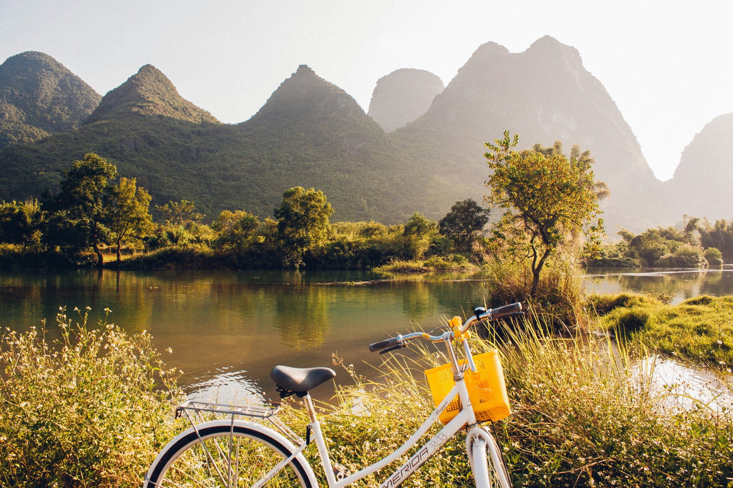 dia de bici con una hermosa vista
